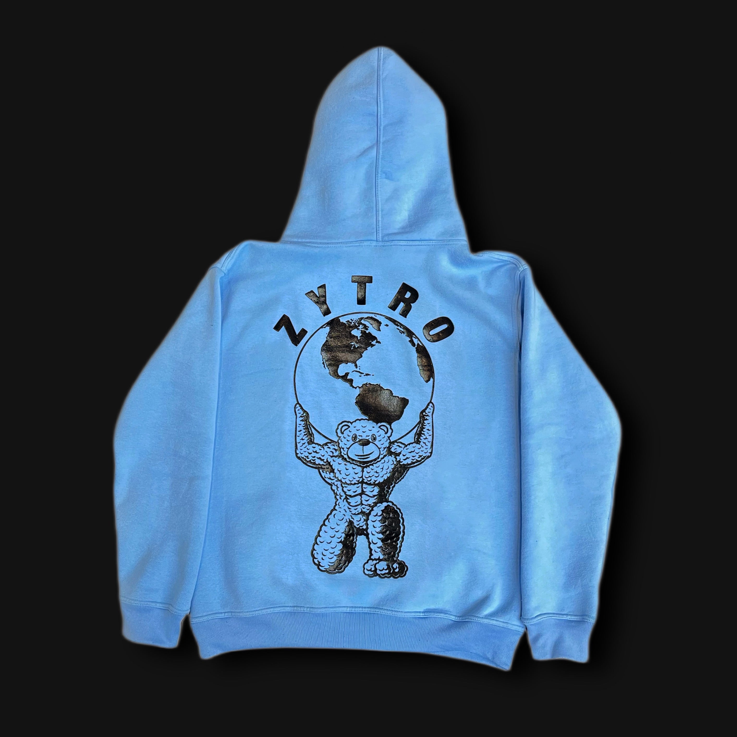 Bear Oversized Hoodie - Blue